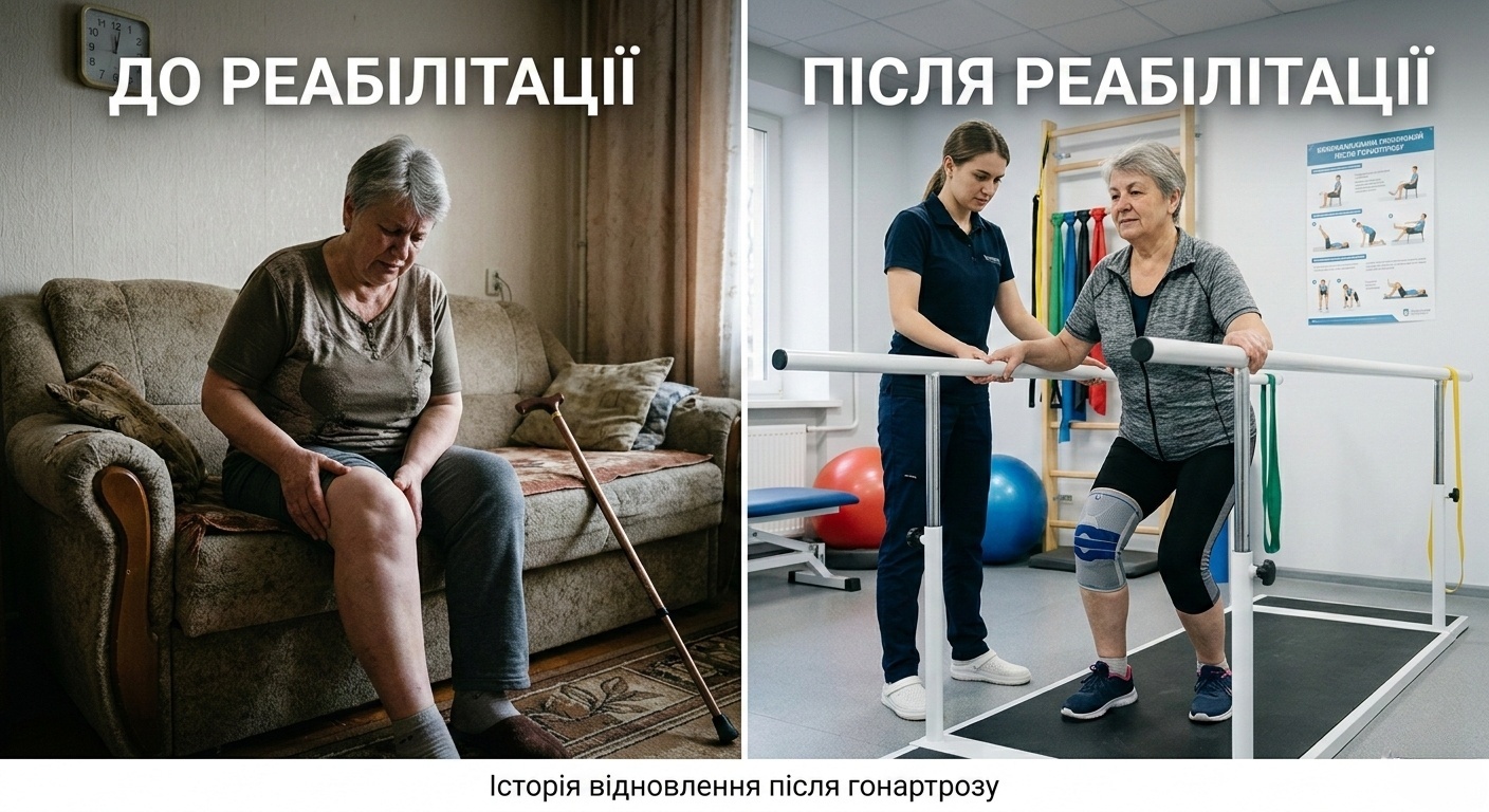 Результати лікування гонартрозу — пацієнт після курсу реабілітації в Клініці Доктора Салеха